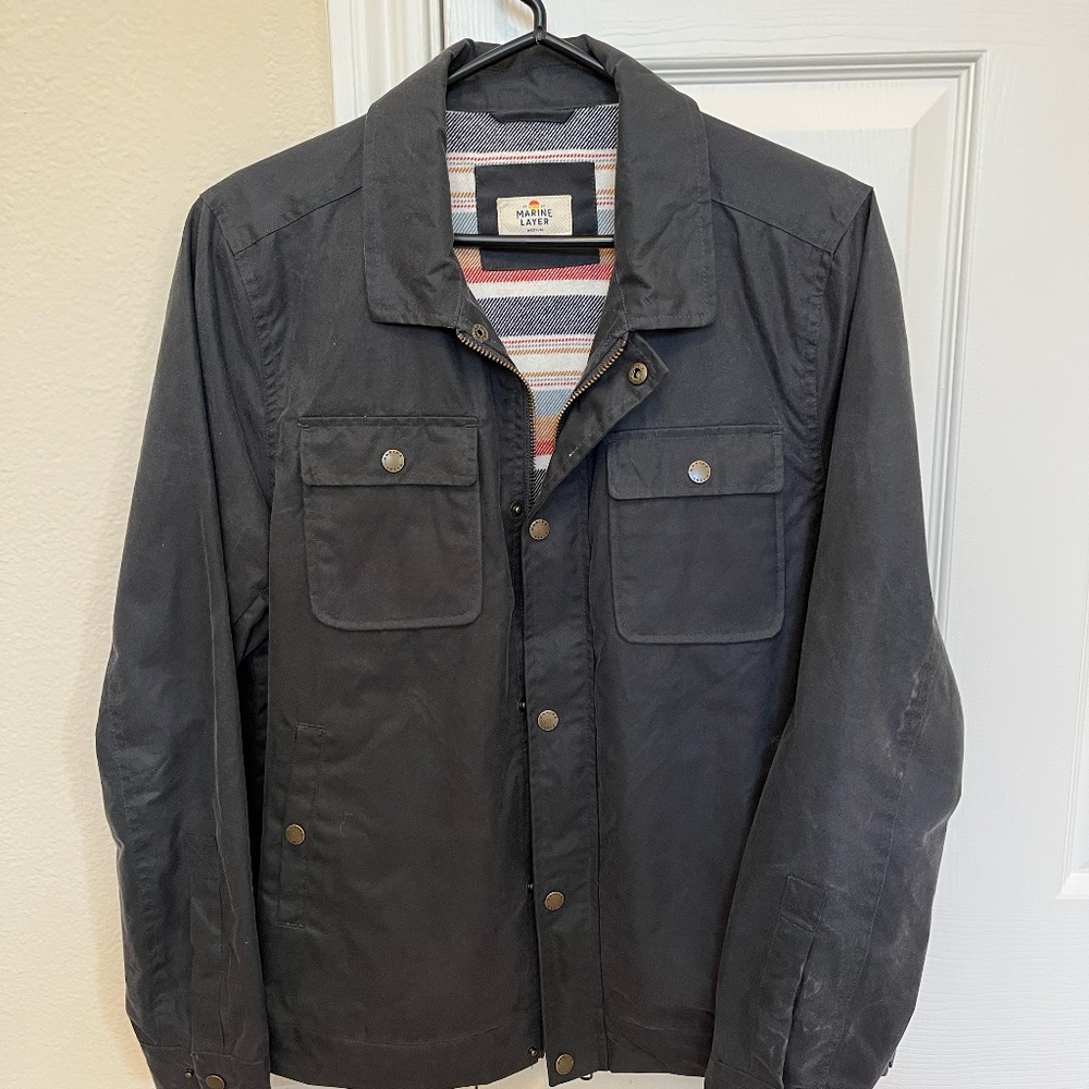 Marine Layer Waxed Canvas Trucker Jacket